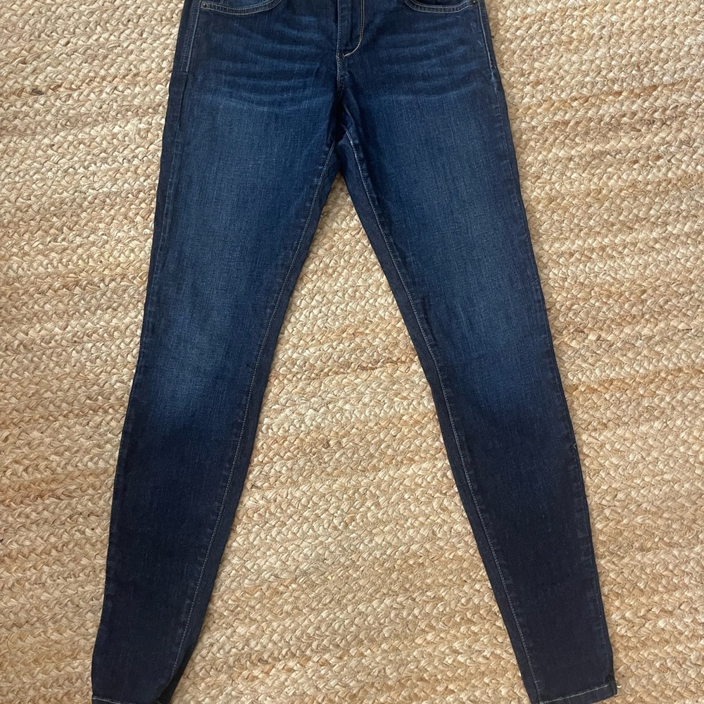 Blue Skinny Jeans with Ombre Effect